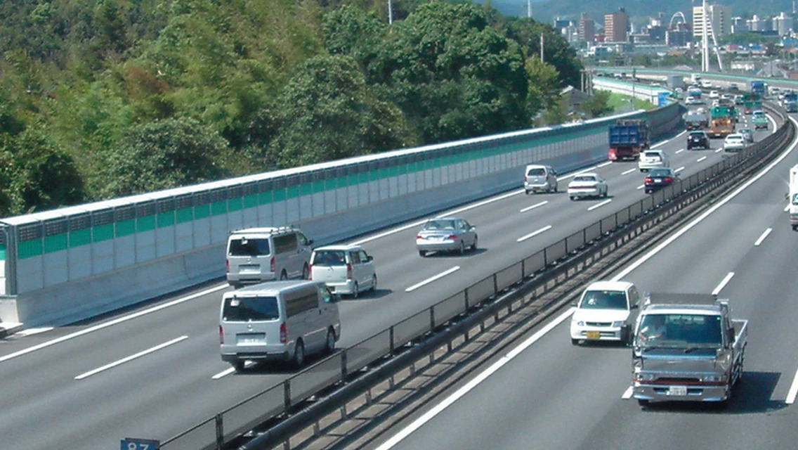 遮音壁頂部設置型消音装置 ハイシャットの画像