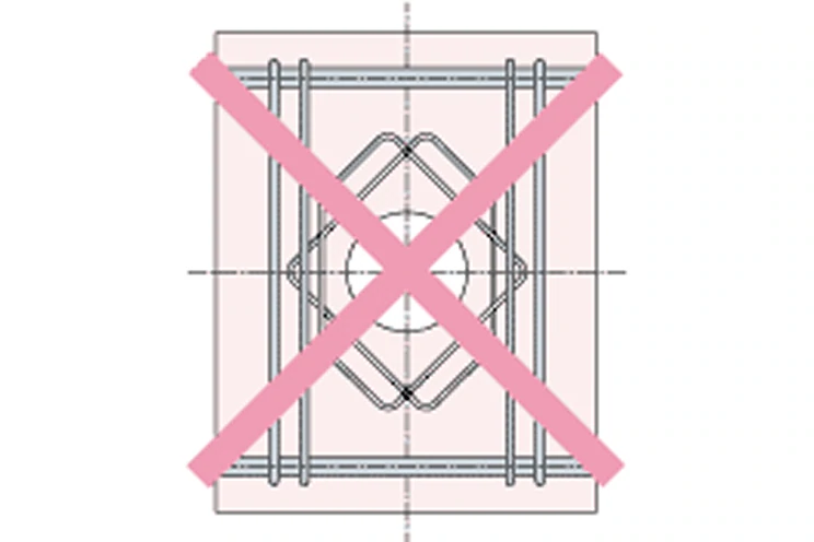 不適当な設置例の画像