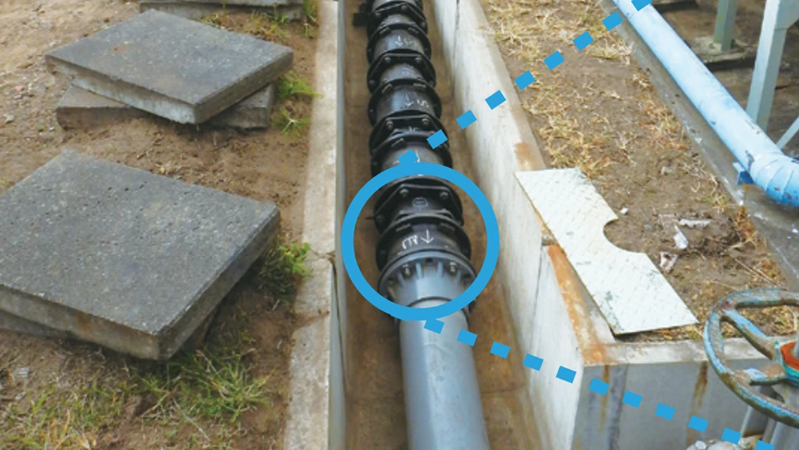 通水実験管路の外観の画像