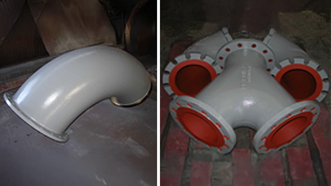 高クロム鋳鉄製ベンド管、Ｙ字管の画像