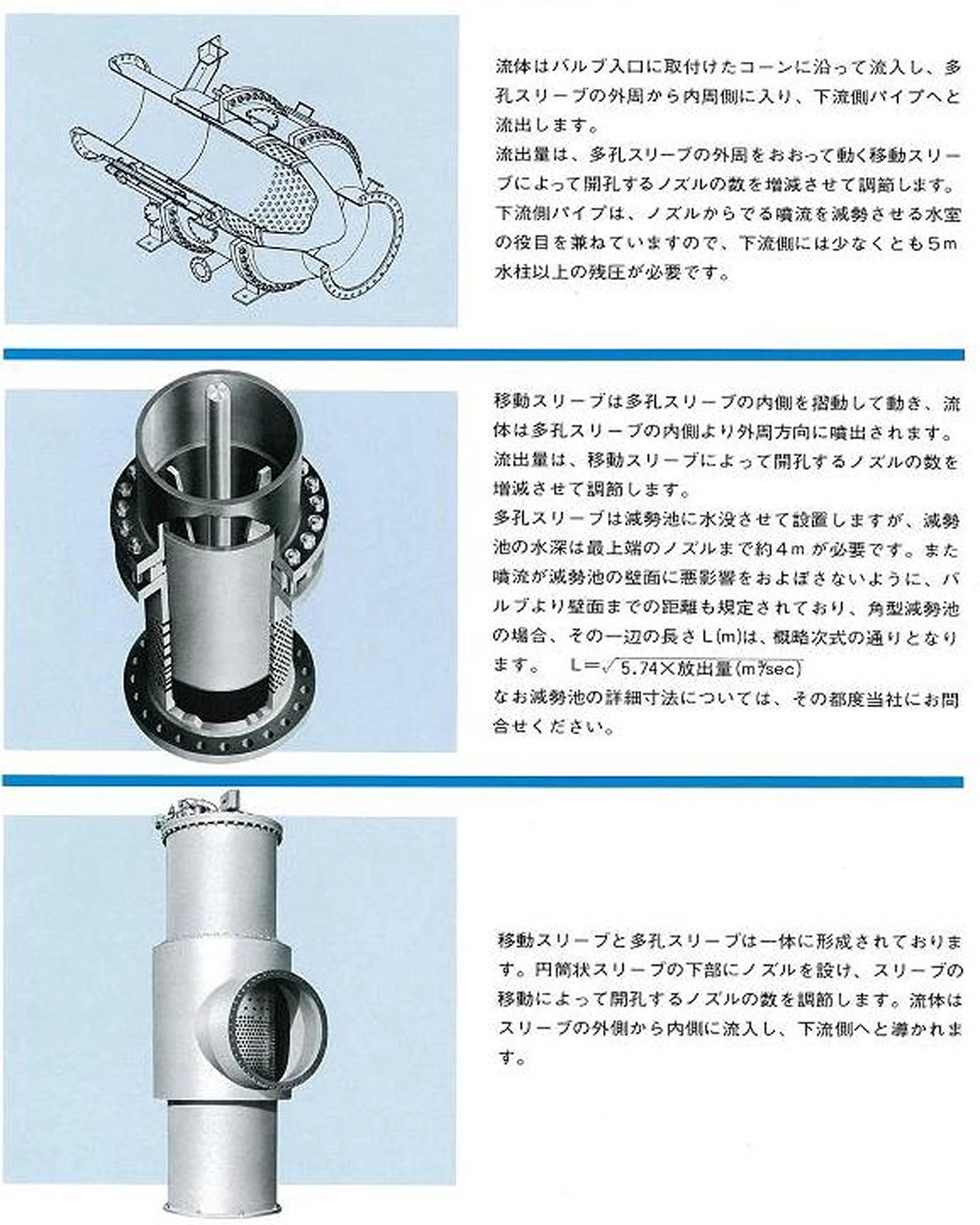 スリーブ弁「パイザージェットバルブ」 構造の画像
